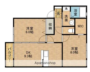 サンビレッジD【201号室】の間取り