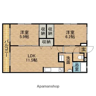 アイブロスビルⅣ【202号室】の間取り
