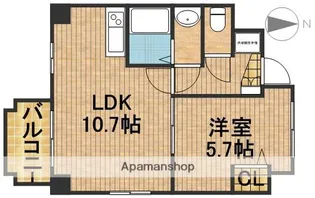 ザ・レジデンス元魚【8階】の間取り