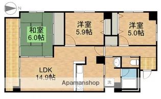 カネキビル【4階】の間取り