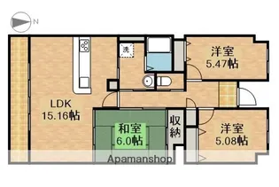 カネキビル【5階】の間取り
