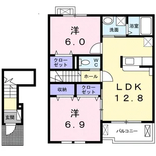 BELLE・FAMILLEⅡ【2階】の間取り