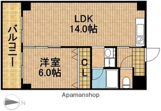 かぐや姫佐鳴台【202号室】の間取り