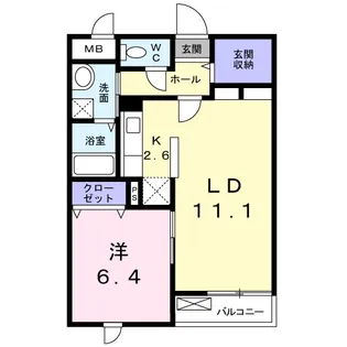 ラフレシール三島【2階】の間取り