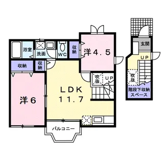 クレストールたんぽぽA【2階】の間取り