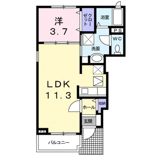 ミルトブリーゼ【1階】の間取り