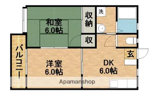 ノーブル後庵【202号室】の間取り