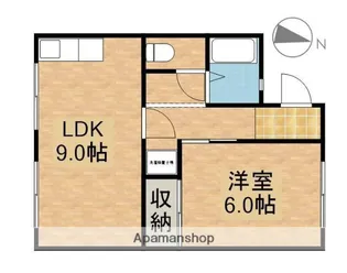 保六坂ハイツ【2階】の間取り