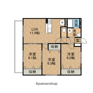 ユーミーイングリッシュ【406号室】の間取り