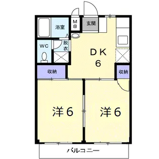 シティハイツなかの【2階】の間取り