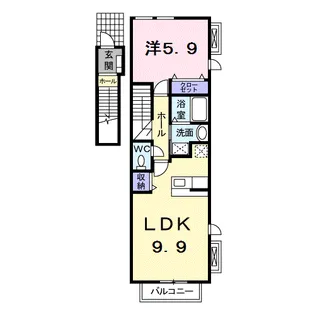 ガーデンハウス西塚【2階】の間取り