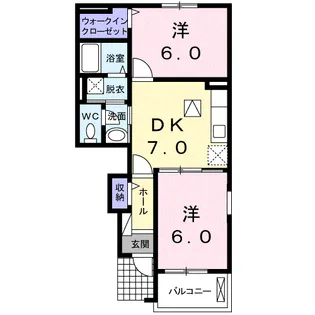 プリムローズ【1階】の間取り