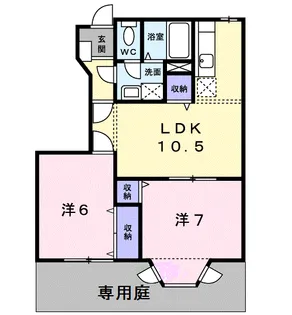 クレストールアイリスA【1階】の間取り
