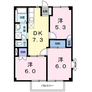 ニューシティK【2階】の間取り