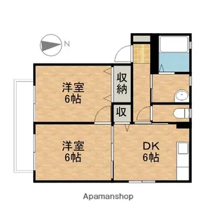 フォンティーヌⅤ【1階】の間取り