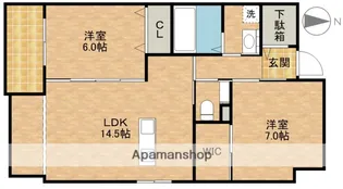 フルール・ド・リス【4階】の間取り