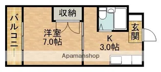 ハイツ入野【3階】の間取り