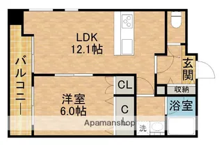 TRIBUTE元浜【1階】の間取り