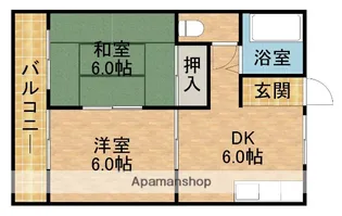 ハイツ三共Ⅱ【2階】の間取り
