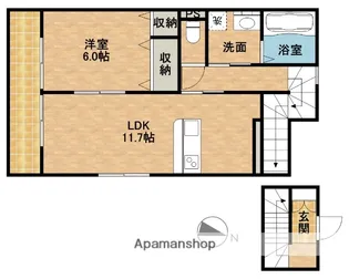 キャレフルール【2階】の間取り
