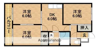 ウィンディホクエンⅡ【2階】の間取り