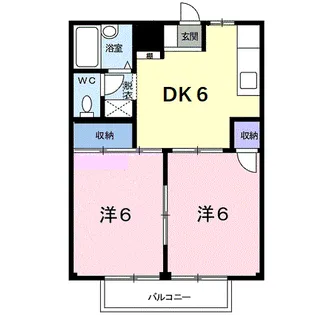 2DKの間取り画像