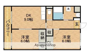プチメゾン弥生【3階】の間取り