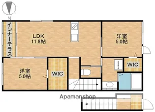 グランパレス浜松半田【2階】の間取り