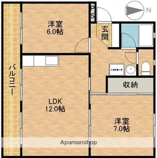 ボヌール早出【2階】の間取り