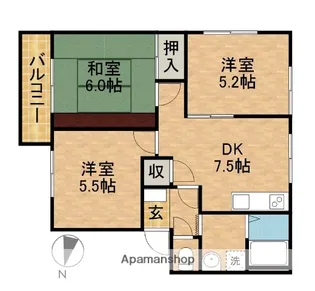 ヴィラレイクヒル【2階】の間取り