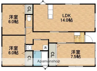 静岡県浜松市中央区領家2丁目【一戸建】の間取り