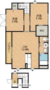 ルナ三方【2階】の間取り