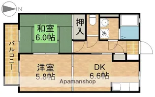 三井ハイツB【202号室】の間取り