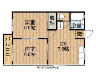ハートピアEAST A【2階】の間取り