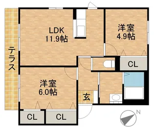 ドミエールSⅢ【1階】の間取り