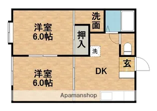 レイクコーポB【101号室】の間取り