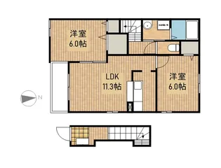 笠麓館南【2階】の間取り