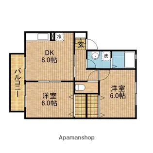 静岡県焼津市大村2丁目【アパート】の間取り