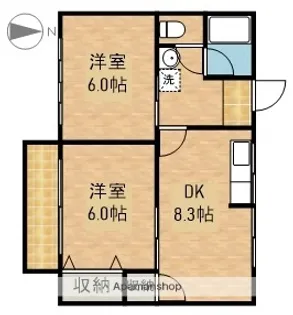 若葉荘【1階】の間取り