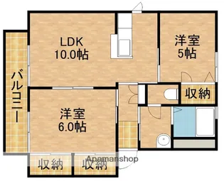 リバティーベルA【101号室】の間取り