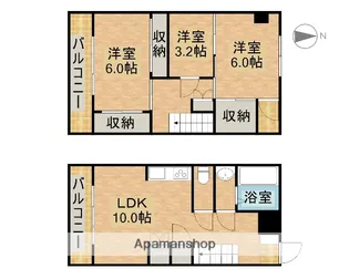 ユーロハイツ浜岡【4階】の間取り