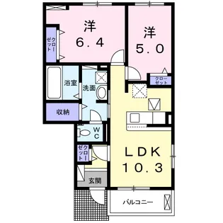 メルヴェーユ【1階】の間取り