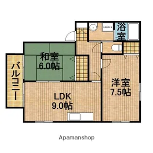 サンフローラ袋井D【2階】の間取り