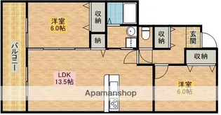 ネヴァインデバー弥栄【2階】の間取り