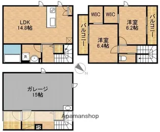 AGE’SHOME富塚 アーバンガレージ【B号室】の間取り