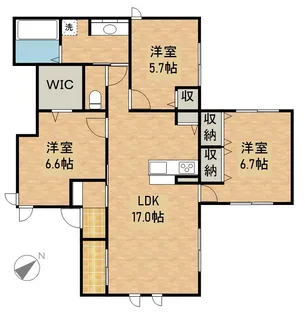ウエストデール パーク【1階】の間取り