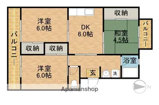 コーポ竹山B【3階】の間取り