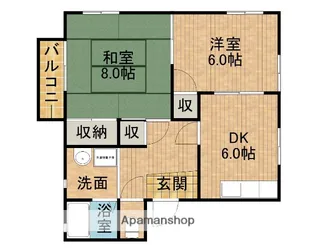 ハイツ葵【12号室】の間取り