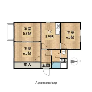 ひかりB【202号室】の間取り