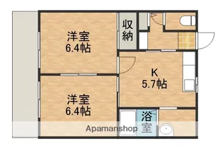 ひまわりB【1階】の間取り